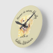 Horloge Ronde Watercolor Golden (Angle)