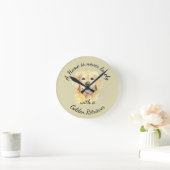 Horloge Ronde Watercolor Golden (Maison)
