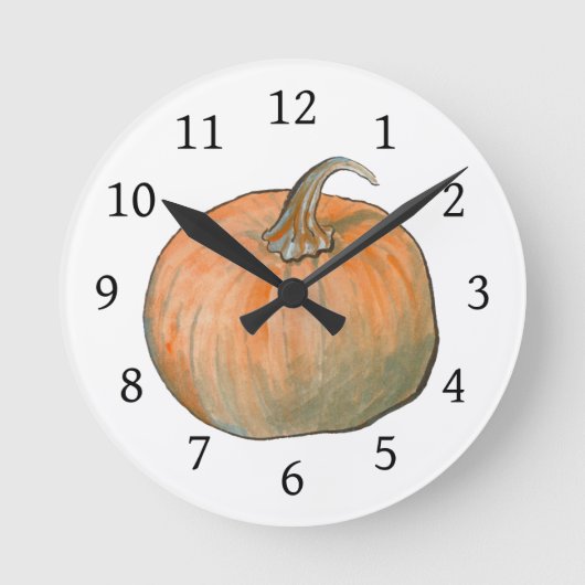 Horloge Ronde Watercolor Halloween (Recto)