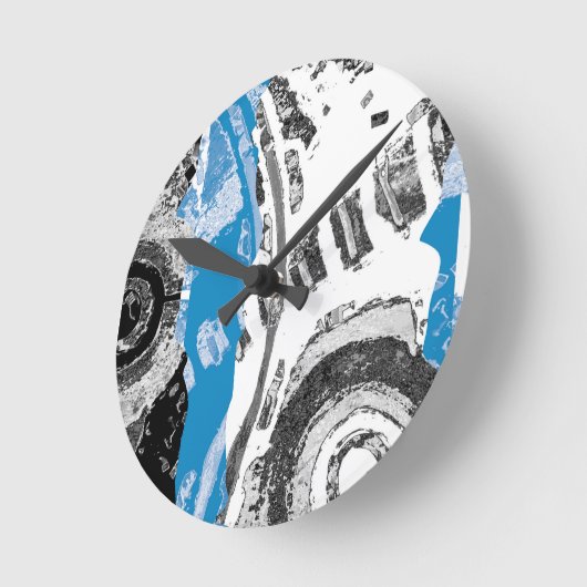 Horloge Ronde Wave Mechanism – Custom Wall Clock (10.75", Round (Angle)