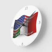 Horloge Ronde Waving Flag (Angle)