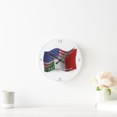 Horloge Ronde Waving Flag (Maison)