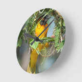 Horloge Ronde Weaver Bird (Angle)