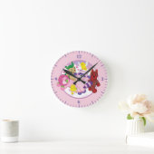 Horloge Ronde Webkinz Animaux sur un Arrière - plan de Cloud de  (Maison)