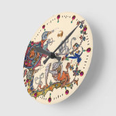 Horloge Ronde WEIRD MEDIEVAL BESTIARY WAR Snails ,Killer Rabbit (Angle)