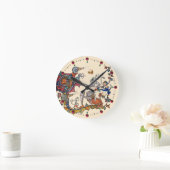 Horloge Ronde WEIRD MEDIEVAL BESTIARY WAR Snails ,Killer Rabbit (Maison)