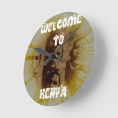 Horloge Ronde Welcome (Angle)