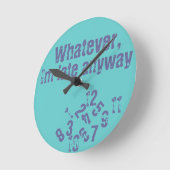 Horloge Ronde Whatever dans le mur (Angle)