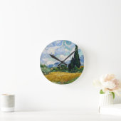 Horloge Ronde Wheat Field with Cypresses Wall Clock (Maison)