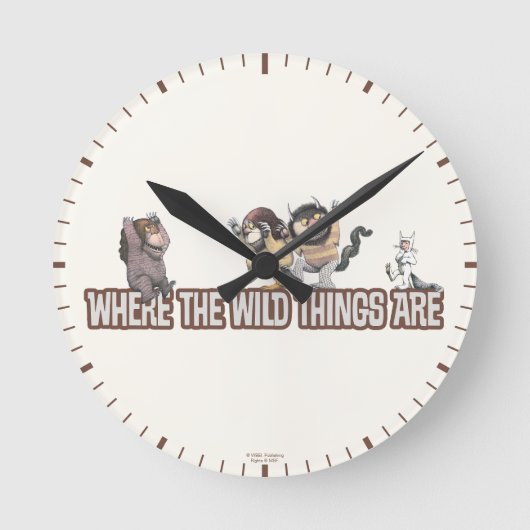 Horloge Ronde Where the Wild Things Are Characters on Logo (Recto)