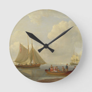 Horloge Ronde Wherry portant des passagers à deux a ancré le P