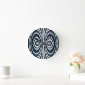 Horloge Ronde Whimsical Earth Toned Bleu Motif Abstrait (Maison)