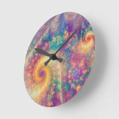 Horloge Ronde Whimsical Fantasy Abstract Fractal Vortex Art (Angle)