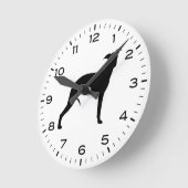 Horloge Ronde Whippet Dog Breed (Angle)