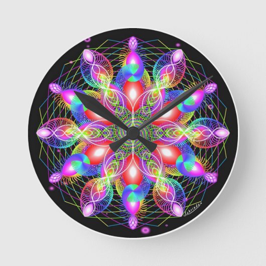 Horloge Ronde Whirling Rainbow Woman (Recto)