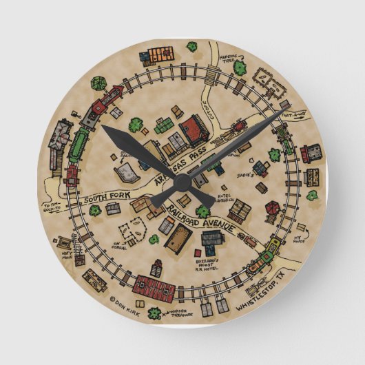 Horloge Ronde Whistlestop, Texas (Recto)