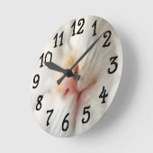 Horloge Ronde White Cat Face Wall Clock (Angle)