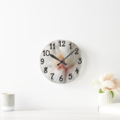 Horloge Ronde White Cat Face Wall Clock (Maison)