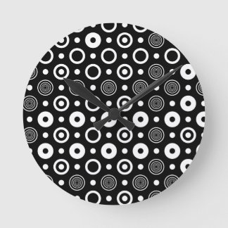 Horloge Ronde White circles and dots