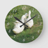 Horloge Ronde White Ducks Wall Clock (Recto)