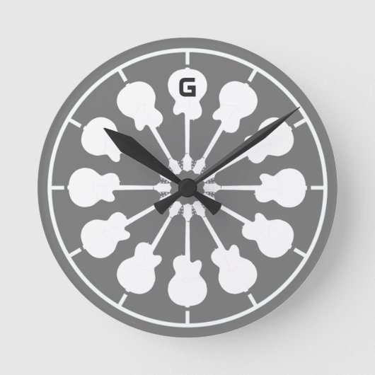 Horloge Ronde white guitar (Recto)