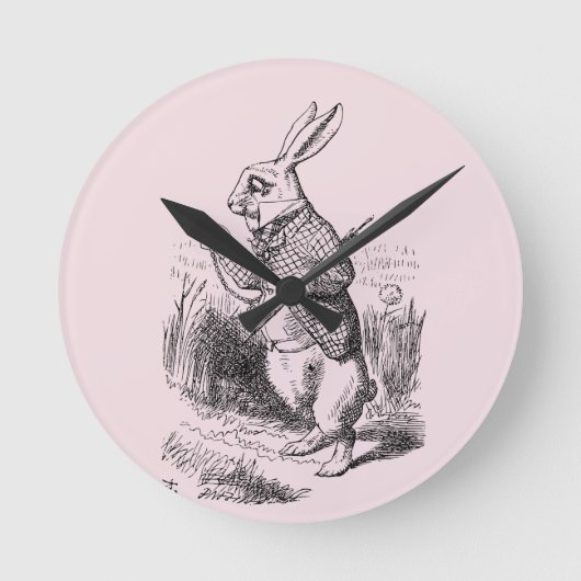 Horloge Ronde White Rabbit_Alice au pays des merveilles (Recto)