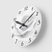 Horloge Ronde White Rose Clock (Angle)