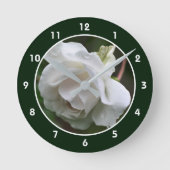Horloge Ronde White Rose With Raindrops (Recto)