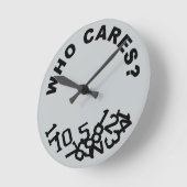 Horloge Ronde Who Cares Clock (Angle)