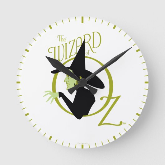 Horloge Ronde Wicked Witch™ L'Assistant Du Logo Oz™ (Recto)