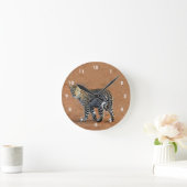 Horloge Ronde Wild Leopard en Afrique (Maison)