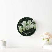 Horloge Ronde Wild Rambling Roses Floral Personalized   (Maison)