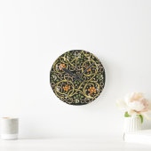 Horloge Ronde William Morris Black Floral Art (Maison)