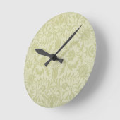 Horloge Ronde William Morris Borge Mariage Soft Green (Angle)