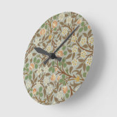 Horloge Ronde William Morris Clover Fleur botanique (Angle)