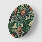 Horloge Ronde William Morris Compton Floral Art (Angle)