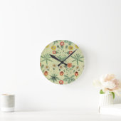 Horloge Ronde William Morris Daisy Floral Fond d'écran Motif (Maison)
