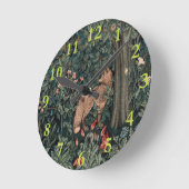 Horloge Ronde William Morris Faune sauvage Fox (Angle)