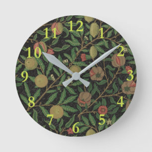 Horloge Ronde William Morris grenade classique fruits