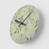 Horloge Ronde William Morris Jasmine Botanique (Angle)