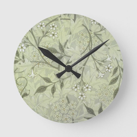 Horloge Ronde William Morris Jasmine Botanique (Recto)
