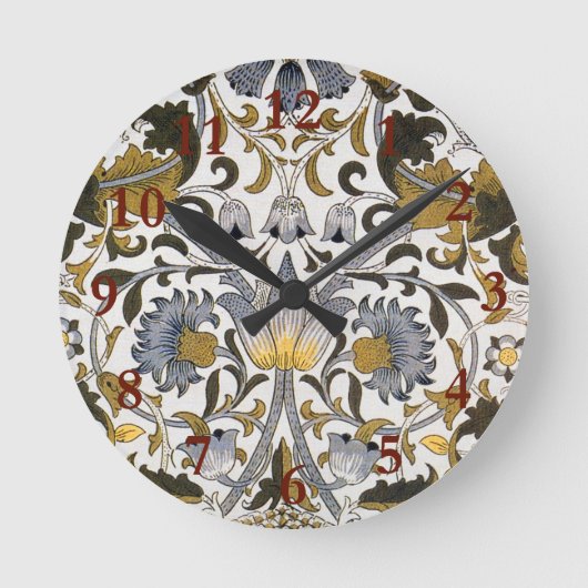 Horloge Ronde William Morris Lodden Fleur florale (Recto)