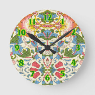 Horloge Ronde William Morris Loddon Blossom Motifs Floraux