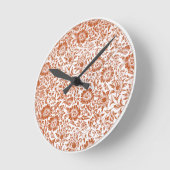 Horloge Ronde William Morris Mallow Fond d'écran floral (Angle)
