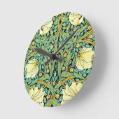 Horloge Ronde William Morris Pimpernel Style de mission (Angle)