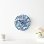 Horloge Ronde William Morris Seaweed Blue (Maison)