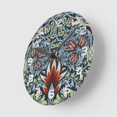 Horloge Ronde William Morris Snakeshead Floral Classique Botaniq (Angle)