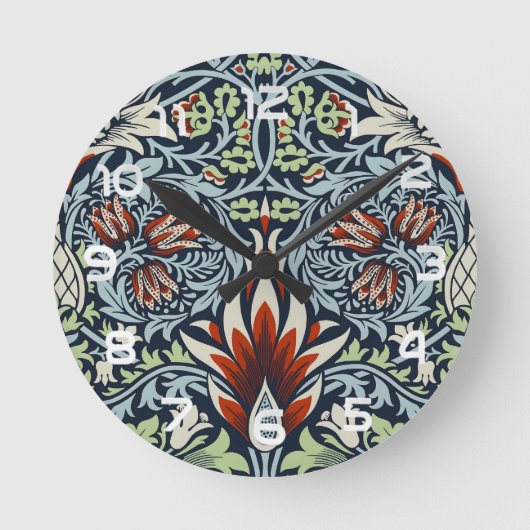 Horloge Ronde William Morris Snakeshead Floral Classique Botaniq (Recto)