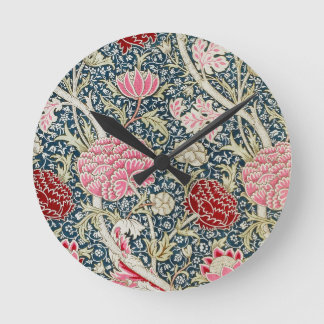 Horloge Ronde William Morris Vintage Cray Pattern Wall Clock