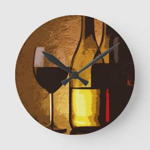 Horloge Ronde wine bottles clock